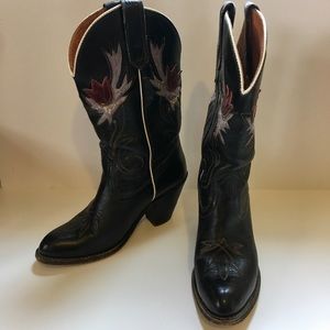 Vintage Capezio Tulip boots w/ rainbow stitching